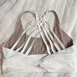 White lululemon shorts bra SIZE 10
